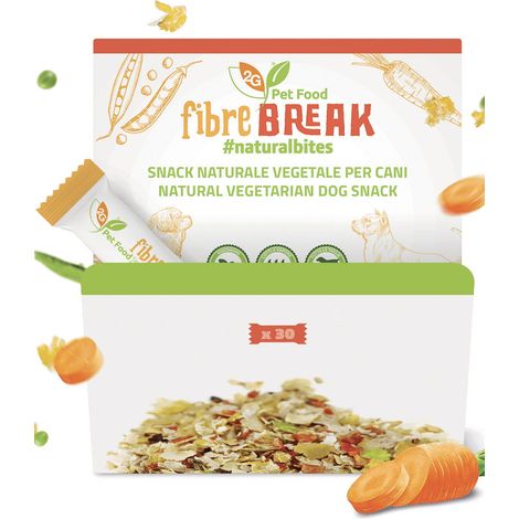 Fibrebreak snack in barretta per cani funzionale per il corretto funzionamento intestinale 30 pezzi
