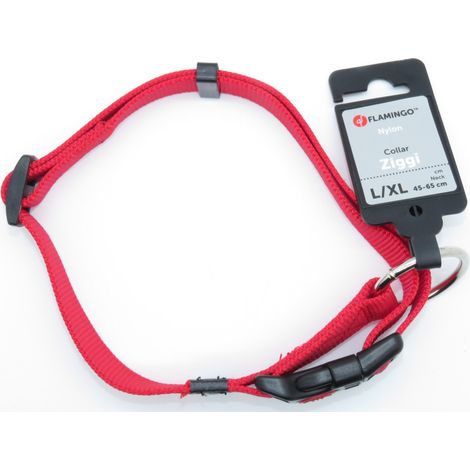 Collier Ziggi rouge 45 -65 cm 25 MM taille L pour chien - Flamingo (1/4)