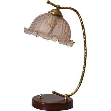 Lampe de Table Vintage, Abat-Jour en Verre, Lampe de Bureau pour Chambre à Coucher, Bureau, Chevet (1/5)