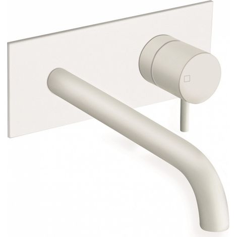 LAVABO MURAL TRIVERDE AVEC PLAQUE BEC 22.5 CM WHITEMAT - CRISTINA ONDYNA TV25824 (1/3)