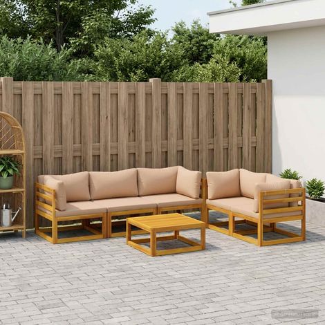 vidaXL Sofa Set 6 pcs Natural Solid Acacia Wood (1/5)