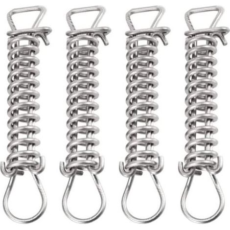Lot de 4 ressorts complets pour bâche de piscine en acier inoxydable robuste pour tous les temps (1/4)