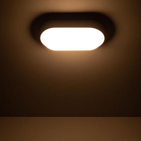 Plafoniera LED 15W Ovale per Esterni 85x173 mm IP65 Hublot White 3000K Bianco Caldo (1/5)