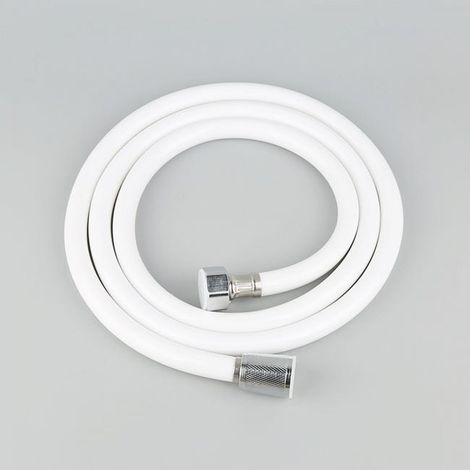 Tuyau de douche en silicone, résistant aux températures élevées et aux fuites d'eau, anti torsion et sans enchevêtrement Blanc (1/5)