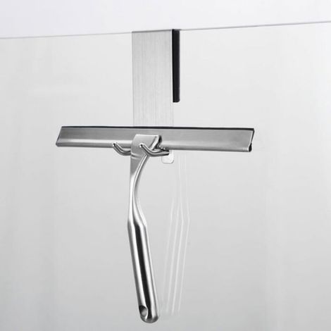 Crochets de douche sans perçage - Acier inoxydable antirouille Patins caoutchouc anti rayures - Salle de bain Lot de 2 (1/5)