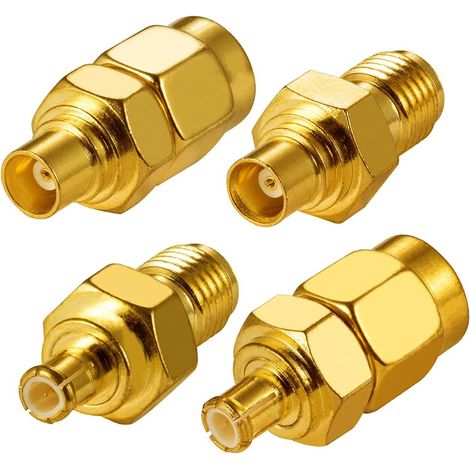 4 Pièces Adaptateur SMA vers MCX 4 Types Kit 50 Ohm SMA vers MCX RF Adaptateur Coaxial pour Antenne 4G LTE WiFi WLAN Système GPS sans Fil (1/4)