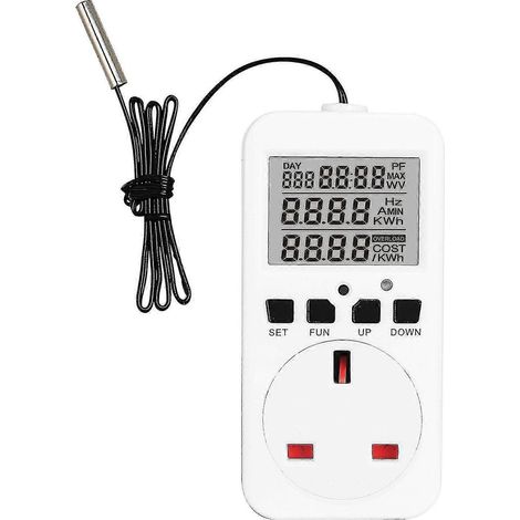 Thermostat numérique, prise de courant pour reptiles, régulateur de température, 230 V, 16 A, chauffage/refroidissement, prise britannique (1/3)