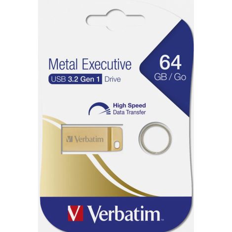 Pen drive usb 3.2 64gb metal colore oro verbatim - 99106 (1/3)