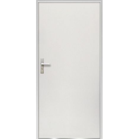 Porta d'ingresso apertura a destra H.207 x l.100 cm in Acciaio massiccio Bianco - AGUEDA