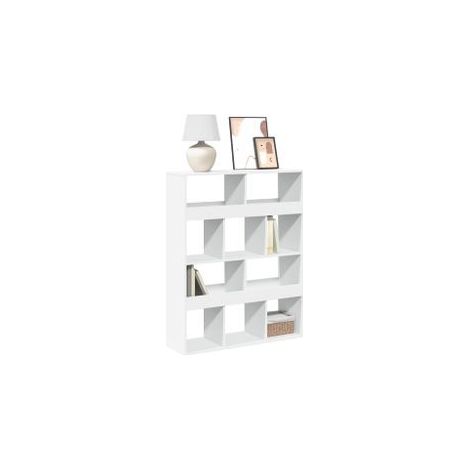 Bibliothèque blanc 100x33x125,5 bois d'ingénierie (1/5)