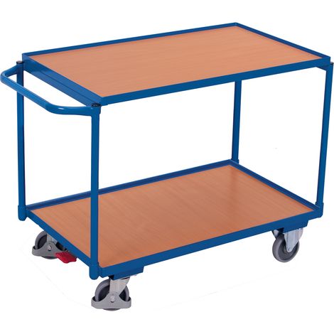 VARIOfit Tischwagen mit Schiebegriff und 2 Ladeflächen 985x690mm