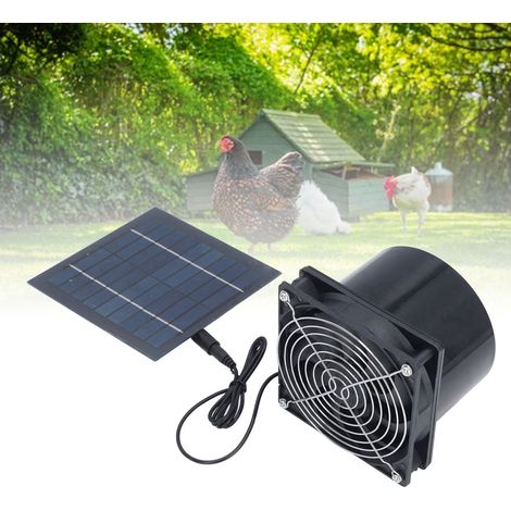 Ventilador extractor solar profesional – modelo de 5W con panel policristalino para ático/gallinero/cocina (1/5)