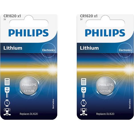 .2 Piles Philips CR1620 .