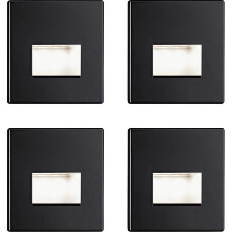 Paulmann 41308 Edge LED-Wandeinbauleuchte 4er Set  LED LED  Schwarz (matt)