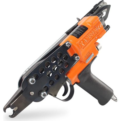 15 Gauge 3/4" 7-8mm Diameter Closing Hog Ring Pneumatic Gun Automatic Hog Ring Pliers  Couronne 19mm, fermeture 7mm, bec allongé pour espaces étroits, qualité industrielle 15GA, pour cages, clôtures e (1/5)