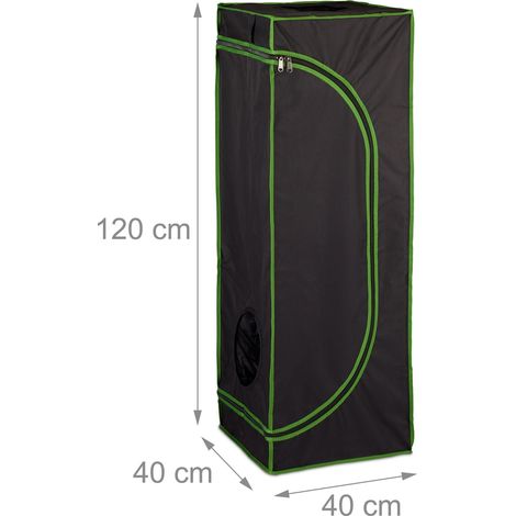 Chambre de culture intérieure 200 x 120 x 120 cm accès facile répartition optimale lumière en polyester noir (1/4)