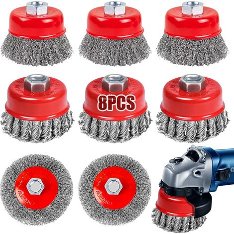 Wire Brush for Angle Grinders M14 Wire Brush 75/100mm Wire Brush for Cutting Drill for Cleaning Rust Removal (1/5)
