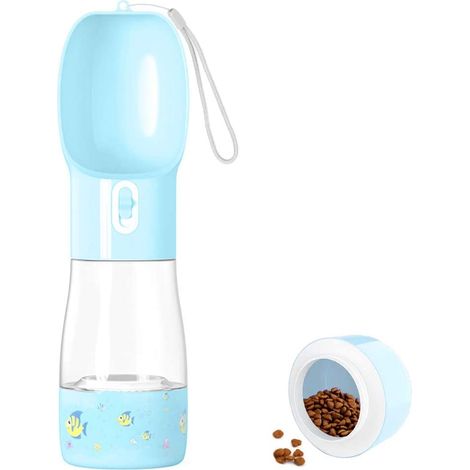 2-in-1 Hunde-Trinkflasche, Hunde-Trinkflasche, tragbare Haustier-Trinkflasche, Hunde-Trinkflasche, tragbare Haustier-Trinkflasche, Hunde-Trinkflasche für unterwegs. (1/5)
