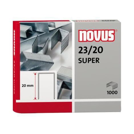 Novus-Heftklammern super 23/20 für Hochleistungshefter -Box von 1000-. (1/3)