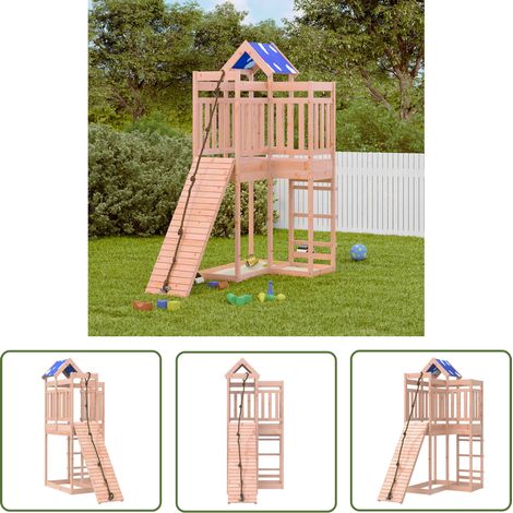 The Living Store Spielturm Massivholz Douglasie - Holzspielplatz - Kinderspielturm - Spielgeräte Für Garten - Outdoor Spielzeug - Klettermöglichkeiten