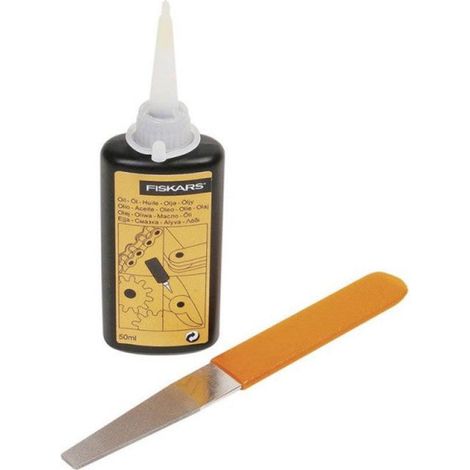 Fiskars – Kit d'entretien outils de coupe – Lime diamant pour aciers trempés – Huile anti-corrosion – Guide d'entretien illustré - coupe-1001640 (1/5)
