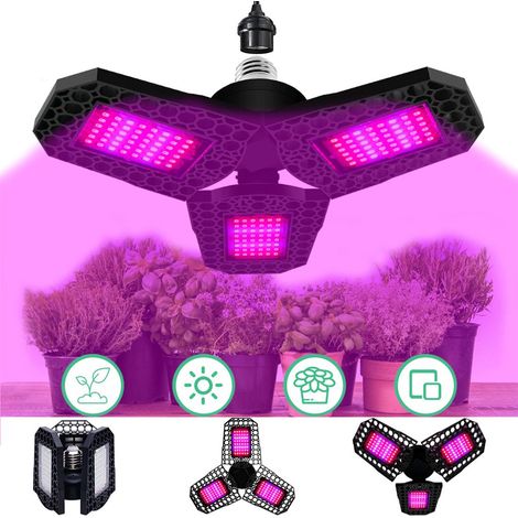 Lampe De Croissance Led - 40 W - 108 Led - Réglable - Angle De Diffusion 120° - Pour Plantes D Intérieur - E27 - 1 Pièce (1/5)
