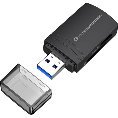 Conceptronic BIAN06B lecteur de carte mémoire USB 3.2 Gen 1 (3.1 Gen 1) Type-A Noir (1/4)