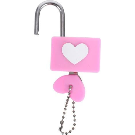 Cadenas à Clé de Cœur pour Couple, Serrure Métallique Rose, Symbole D’amour et Rituel de Mariage, Mini Cadenas Décoratif pour Pont et Voyage, Usage Anniversaire et Souvenirs (1/5)