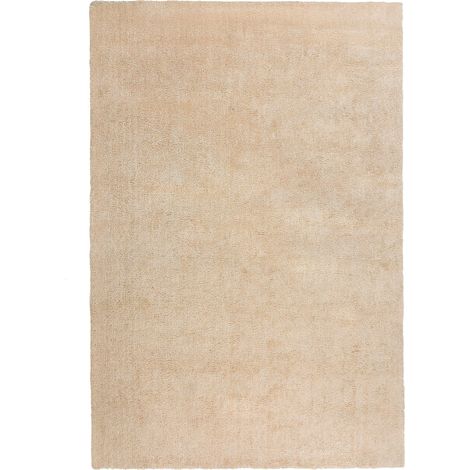 Alfombra de pelo largo beige claro 200 x 300 cm rectangular moderna Demre