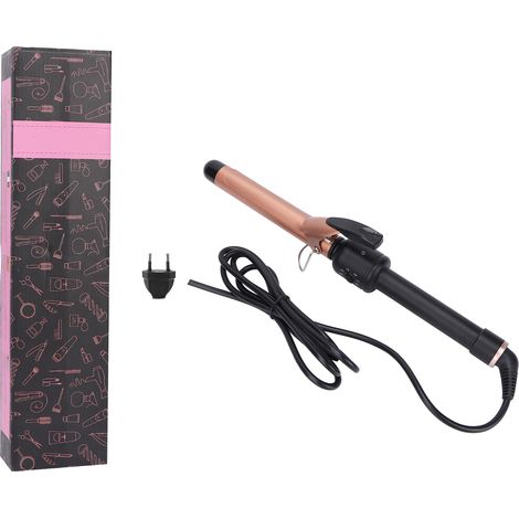 Boucleur à cheveux réglable 25mm, tige en céramique, température ajustable 110‑240V, fer à friser professionnel avec prise UE (1/5)