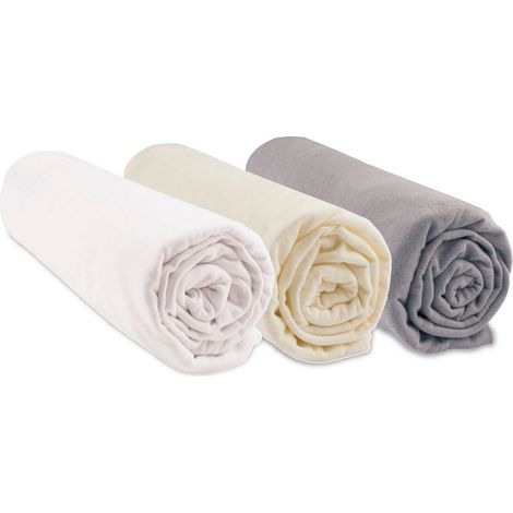 Lot de 3 Draps housse 100% Coton Bio - 60x120 cm (1/4)
