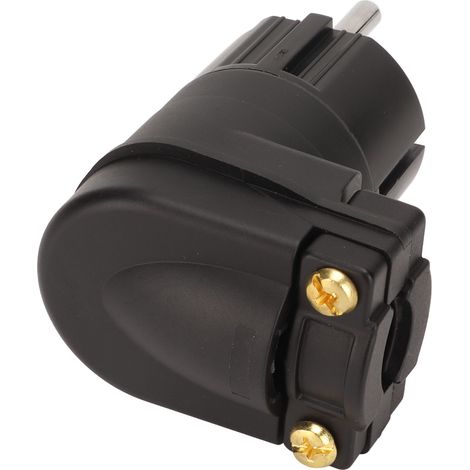 Connecteur d'alimentation audiophile mâle à 90 degrés plaqué rhodium pour câble d'alimentation HiFi DIY (1/4)