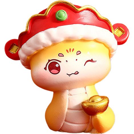 Figurine Snake Minuscule Porte-Bonheur Déco Bureau Zen Nouvel Année Serpent Objet Anti-Stress Réalisme (1/2)
