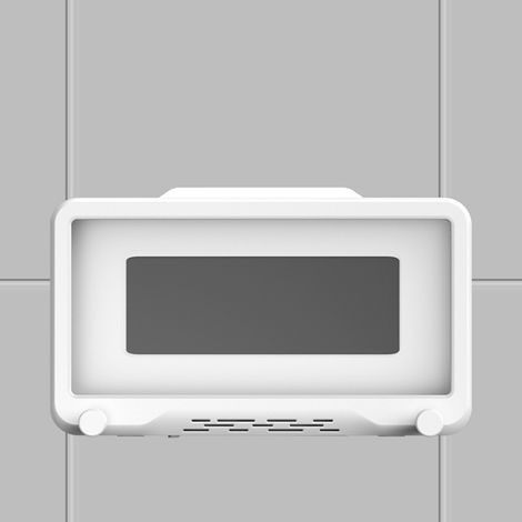 Support mural pour téléphone portable étanche avec coque tactile, pour salle de bain, cuisine, miroir ou baignoire. (1/5)