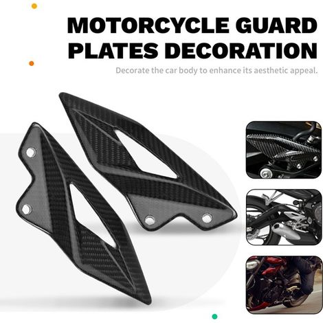 pair of carbon fiber foot pedal rear guard trims for Triumph 765R and 765RS (1/4)