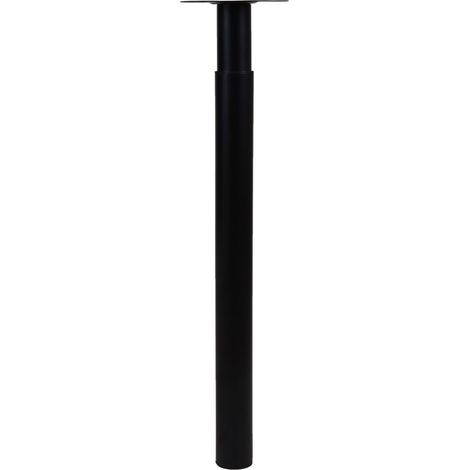 Tischbein Verstellbar Schwarz Stahl 700 - 1100 mm - Pro Stück