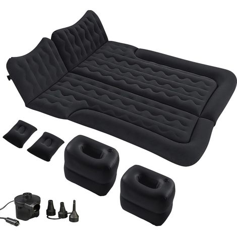 180 x 135 cm aufblasbares Bett für Rücksitz und Kofferraum, 2 Personen aufblasbare Matratze mit elektrischer Luftpumpe
