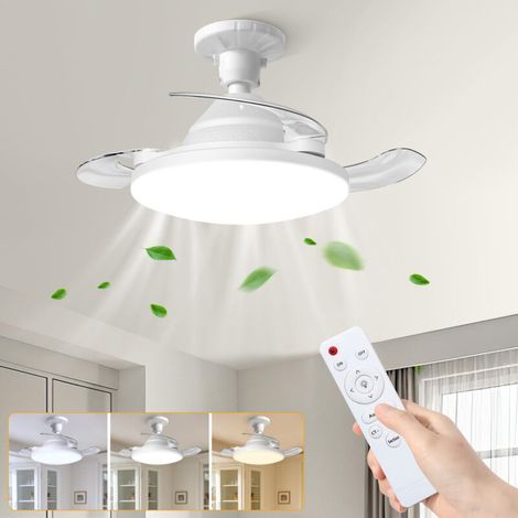 Ventilateur de plafond LED ACKERMAN avec télécommande et contrôle par App, intensité variable, 4 vitesses, 38 cm, sans culot E27. (1/5)