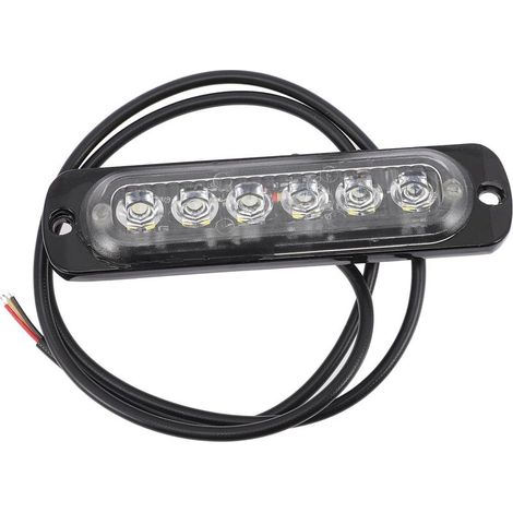 Feux Stroboscopiques Automatiques Phare de Voiture 6 LED Étanche (1/5)
