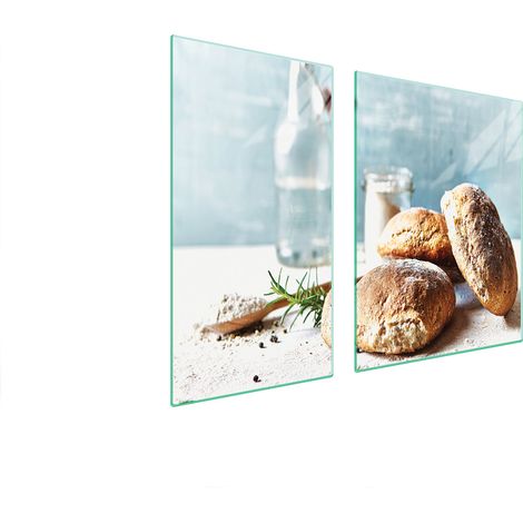 Glasschutzplatte für Herd 90x52 Brot (1/5)