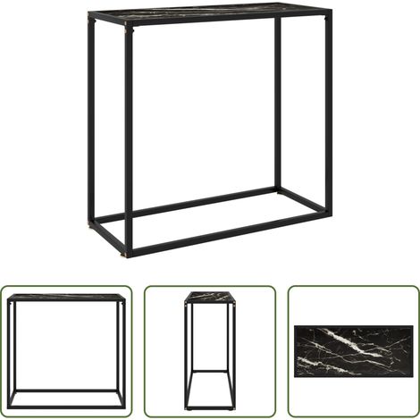 Hartglas - Konsolentisch Schwarz 80x35x75 cm Hartglas (1/5)
