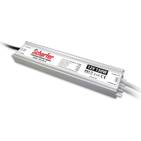 Transformateur LED 220V 12V étanche 150W IP67 12.5A universel Scharfer SCH-150-12 (1/3)