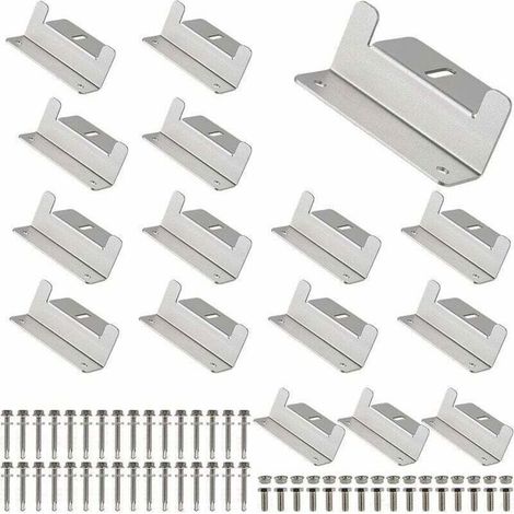 Support panneau solaire en aluminium - PZCC - 16 pièces - Fixation en Z - 100x65 mm (1/4)