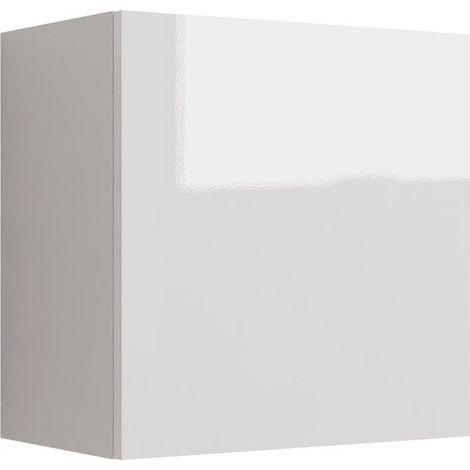 Armoire murale Vilrin I, Blanc + Blanc brillant, 50x50cm, Le nombre de portes: 130cm, Disponible, MDF, Stratifié (1/5)