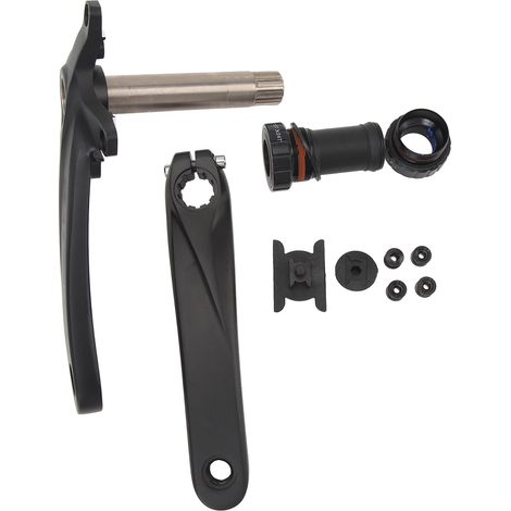 Leichte und präzise Kurbelgarnitur aus Aluminiumlegierung für Mountainbikes, mit einem Kettenblatt. (1/5)