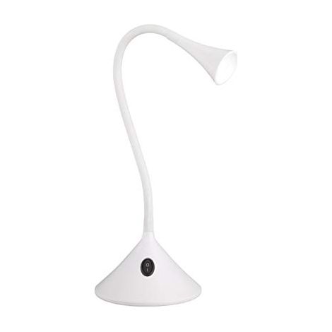 VIPER LAMPADA DA TAVOLO/APPLIQUE LED 3W 350lm, 3000K CON BRACCIO FLESSIBILE BIANCA H.32 CM (1/4)