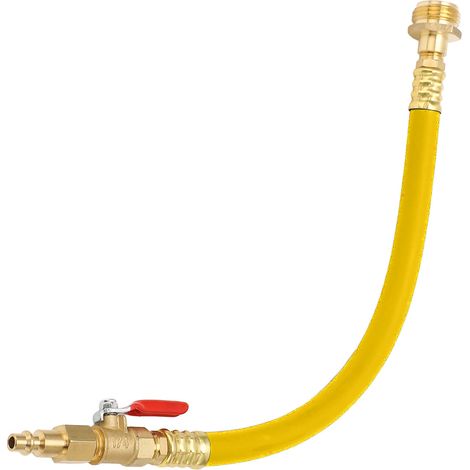 Kit d'hivernage pour camping-car, avec prise à connexion rapide et vanne d'arrêt, adaptateur de compresseur d'air pour systèmes d'arrosage de camping-car, bateau, jaune. (1/5)
