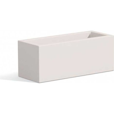 Idralite – Jardinière rectangulaire 100x40 cm en polyéthylène sablé – Capacité 150 litres – Pour compositions intérieures et extérieures (1/2)