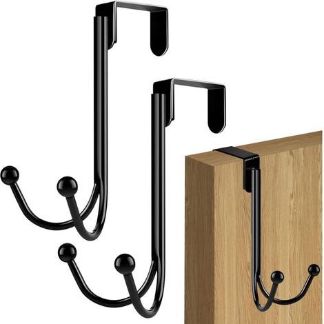 Lot de 2 crochets de porte en acier inoxydable pour manteau, serviette, porte-manteau, porte-manteau, porte-serviette, porte-manteau, porte-manteau, porte-manteau, porte-manteau (1/5)