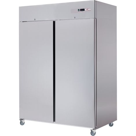 Armoire réfrigérée 1400 L 2 portes GN 2/1 6 grilles acier inox classe E - Diverso (1/3)